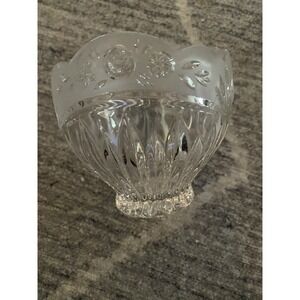 ONEIDA Southern Garden Lead Crystal Candy Dish Germany 1993 Floral Design